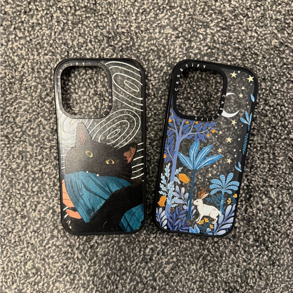 Casetify Black and Blue Artistic Phone Cases